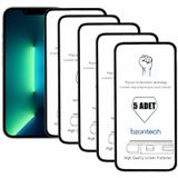 Bzontech İphone 13 Pro İle Uyumlu Ekran Koruyucu Tam Kaplayan 5li Set