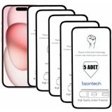 Bzontech İphone 15 İle Uyumlu Ekran Koruyucu Tam Kaplayan 5li Set