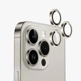 Bzontech iPhone 15 Pro / 15 Pro Max ile Uyumlu Mercek Lens Kamera Koruyucu Natural Titanium