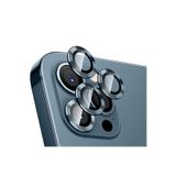 Bzontech iPhone 15 Pro / 15 Pro Max Mercek Lens Kamera Koruyucu Mavi Titanyum