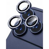 Bzontech iPhone 17 Pro / 17 Pro Max Uyumlu ( Taşlı - Taşsız ) Kamera Lens Koruyucu - Abis Mavi - TAŞLI
