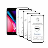 Bzontech Iphone 7 Plus Siyah İle Uyumlu Ekran Koruyucu Tam Kaplayan 5li Set