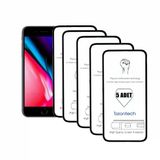 Bzontech Iphone 7 Siyah ile Uyumlu Ekran Koruyucu Tam Kaplayan 5li Set