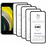 Bzontech Iphone SE 2020 Siyah İle Uyumlu Ekran Koruyucu Tam Kaplayan 5li Set