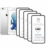 Bzontech iPhone Uyumlu 6-6s Beyaz İle Ekran Koruyucu Tam Kaplayan 5li Set