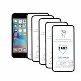 Bzontech iPhone Uyumlu 6-6s Siyah İle Ekran Koruyucu Tam Kaplayan 5li Set