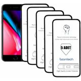 Bzontech iPhone Uyumlu 8 Siyah İle Ekran Koruyucu Tam Kaplayan 5li Set