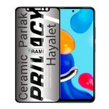 Bzontech Xiaomi Redmi Note 11 ile Uyumlu Hayalet Ekran Koruyucu Parlak Seramik Kırılmaz Cam