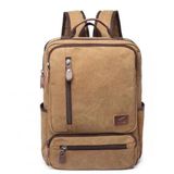 C-Active 1260 Açık Kahverengi Kanvas Kumaş Büyük Boy Unisex Sırt Çantası