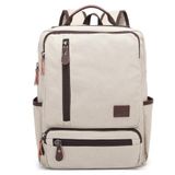 C-Active 1260 Bej Kanvas Kumaş Büyük Boy Unisex Sırt Çantası