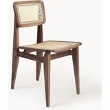 C-Chair Meşe Sandalye - Viyana Hasırı Detaylı, Klasik Tasarım - Ceviz - Bej