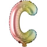 C Harf Gökkuşağı Folyo Balon16 İnç 36 cm