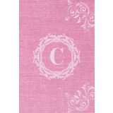 C Initial Monogram Sketchbook: Personalized Journal Initial Letter C Book For Girls & Women - Vintage Pink -Flowers - Gift Idea & Present - Sketchbook For Personal Writing Drawing And Doodling