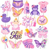 C L cooper life 36 adet Kelebek Bebek Duşu Cupcake Süsleri It's A girl Parti Cupcake Kürdanları Kız Bebek Bebek Duş Cinsiyet Açıklama Parti Dekorasyon Malzemeleri