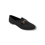C-Shoes 3160-25 Triko G Elips Taşlı Toka Kadın Babet