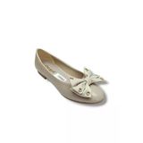 C-Shoes Ys304-26 Kırışık Rugan Kapsüllü Saten Papyonlu Anatomik Kadın Babet
