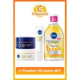 C Vitamini Bakım Seti, Micellar Makyaj Temizleme Suyu 400ml,Göz Kremi 15ml, Gündüz ve Gece Yüz Kremi