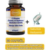 C Vitamini Kapsül,(Turunç ve Kuşburnu Ekstreleri) - Sabunluk Hediyemiz 2038-06