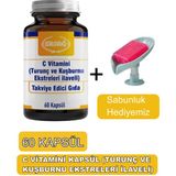 C Vitamini Kapsül,(Turunç ve Kuşburnu Ekstreleri) - Sabunluk Hediyemiz 2038-08