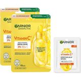 C Vitamini Parlaklık Verici Kağıt Yüz Maskesi X2 & Garnier 1 Haftalık Deneme Boy C Vitamini Serum Hediyeli