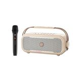 C1 100W Taşınabilir Rgb Bluetooth Hoparlör Mikrofonlu Karaoke Parti Speaker Bej - 01-Siyah
