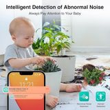 C211 2k Pro Wifi 360° Akıllı Güvenlik Kamerası İç Mekan Bebek Monitörü Evcil Hayvan Kamerası - Beyaz
