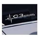 C3 Yan Cam Sticker Oto Kapı Çıkartma Tuning oto 20 cm x 7 cm yazı 66