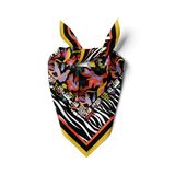 C31 Kadın Zebra Siyah Beyaz Home Desenli 50x50 Bandana