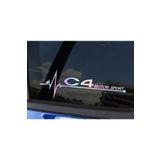 C4 Yan Cam Sticker Oto Kapı 20 Cm X 7 Cm Hologram c22