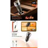 C436 Şeffaf 55W Çift Pd (30W) Ve Qc (25W) Süper Hızlı Araç Şarj Cihazı