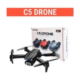 C5 Drone Katlanabilir Çift Kameralı Çanta-Yedek Pervane-Şarj Kablosu 1800 Mah Batarya - Siyah