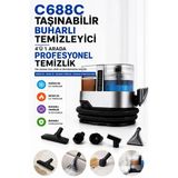 C688c Taşınabilir Buharlı Temizleyici 4 Ü 1 Arada Profesyonel Temizlik Buharlı Koltuk Ve Halı Yıkama Makinesi 1800W Buhar Gücü, 17 Kpa Güçl