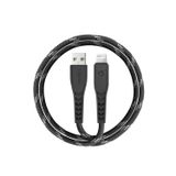 C89 Nyloflex 1.5M 3A Usb To Lightning Hızlı Şarj Kablo - Siyah