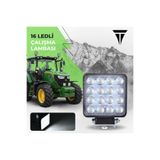 C9 16 Led 5 Modlu Flaşlı Turuncu Beyaz Çalışma Lambası