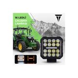 C9 Angel Çakarlı Turuncu Metal Beyaz Gündüz Ledi Beyaz Renk Çalışma Lambası 10 LED
