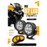 C9 E-Mark Onaylı Motosiklet Led Sis Farı Yüksek Metal Gövde D7 Led Gs Serisi Uyumlu Takım