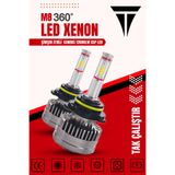 C9 Led 360 M8 H11 Full Power Csp 360° Led Xenon Far Ampulü %100 Canbus 12000lm