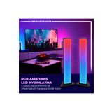 C9 Rgb Ambiyans 2 Adet Led Lamba Kumanda Kontrollü Sese Duyarlı Renk Modlu