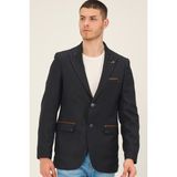 C9058 Dewberry Erkek Ceket-Desenli Lacivert - 2XL - --