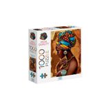 Ca Games Afrikalı Kadın 1000 Parça 2,2mm Kalınlık 48X68CM Profesyonel Hobi Puzzle Yapboz Serisi