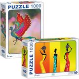 CA Games Anka Kuşu Afrikalı Kadınlar 1000 Parça 2'li Set Puzzle