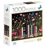 Ca Games Çiçekler ve Kitaplar Puzzle 1000 - Renkli