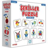 Ca Games Eğitici Şekiller Puzzle 39 Parça Renkli Oyun 3 Yaş Erkek Çocuklar İçin Zeka Geliştirici