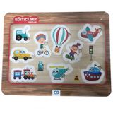 CA Games Eğitici Set Taşıtlar 9 Parça Frame Puzzle