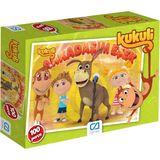 Ca Games Kukuli Lisanslı 100 Parça 34X24CM Çocuk Puzzle Yapboz Serisi