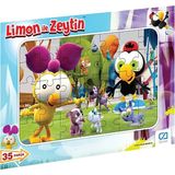 Ca Games Limon ile Zeytin Lisanslı 35 Parça Çerçeveli 34X24CM Çocuk Puzzle Yapboz Serisi