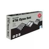 C&A Games Manyetik 3'Lü Oyun Seti Satranç Tavla Dama