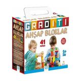 ca games oyuncak graditi 41 parça renkli ahşap bloklar 10010 - Yok