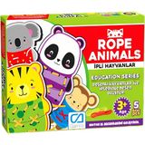 Ca Games Rope Animals Ipli Hayvanlar 3+ Yaş Çocuklar Için 5 Parçalı Eğitici El Beceri Oyunu