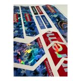 ca kay bu Bisiklet Sticker Seti 12 Parça – Renkli Maşa Kadro Etiketi Hologram